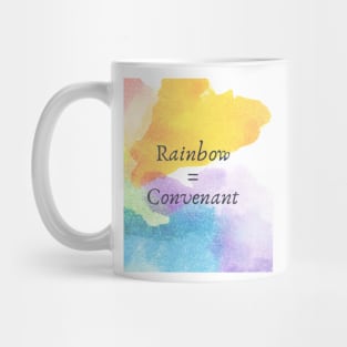 Watercolor Rainbow = covenant Mug